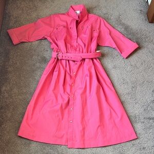 Willi Of California Pink Belted Dress SIZE 14